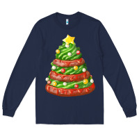 Navy green chocolate christmas cookie cake Long Sleeve Tee - FaDigitalArtStudio