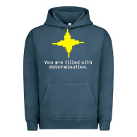 Pigment Midnight Navy undertale   determination point Urban Hoodie - linhVisuals