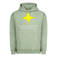 Pigment Oil Green undertale   determination point Urban Hoodie - linhVisuals