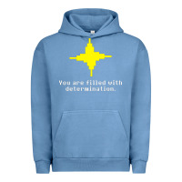 Pigment Pebble Blue undertale   determination point Urban Hoodie - linhVisuals