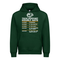 Forest Green tech support hourly rate t shirt Urban Hoodie - linhVisuals