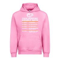 Fuchsia Pink tech support hourly rate t shirt Urban Hoodie - linhVisuals
