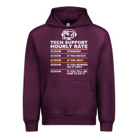 Mauve Wine tech support hourly rate t shirt Urban Hoodie - linhVisuals