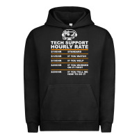 Pigment Black tech support hourly rate t shirt Urban Hoodie - linhVisuals