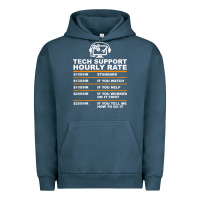 Pigment Midnight Navy tech support hourly rate t shirt Urban Hoodie - linhVisuals
