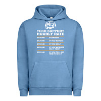 Pigment Pebble Blue tech support hourly rate t shirt Urban Hoodie - linhVisuals