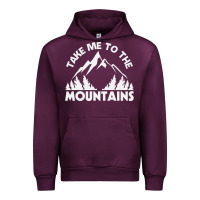 Mauve Wine take me to the mountains nature lover Urban Hoodie - linhVisuals