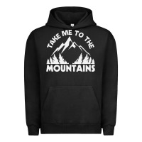 Pigment Black take me to the mountains nature lover Urban Hoodie - linhVisuals