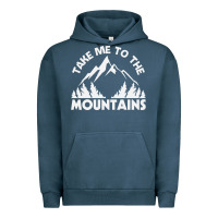 Pigment Midnight Navy take me to the mountains nature lover Urban Hoodie - linhVisuals