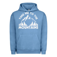 Pigment Pebble Blue take me to the mountains nature lover Urban Hoodie - linhVisuals