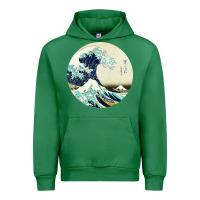 Emerald great wave Urban Hoodie - linhVisuals