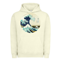 Pigment Pistachio great wave Urban Hoodie - linhVisuals
