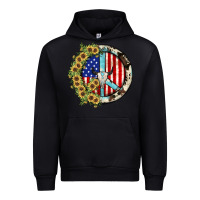 Black Peace sign Urban Hoodie - JahusDesignShop