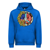 Cobalt Peace sign Urban Hoodie - JahusDesignShop