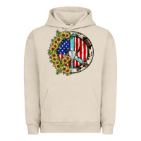 Pigment French Oak Peace sign Urban Hoodie - JahusDesignShop
