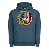 Pigment Midnight Navy Peace sign Urban Hoodie - JahusDesignShop