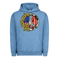 Pigment Pebble Blue Peace sign Urban Hoodie - JahusDesignShop
