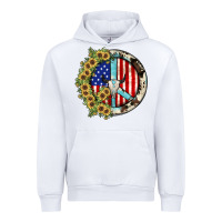 White Peace sign Urban Hoodie - JahusDesignShop