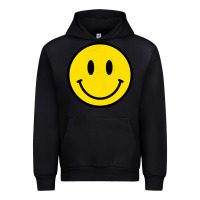 Black vintage retro happy smiley face 80's 90's aesthetic sweatshirt Urban Hoodie - linhVisuals