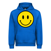 Cobalt vintage retro happy smiley face 80's 90's aesthetic sweatshirt Urban Hoodie - linhVisuals
