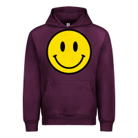 Mauve Wine vintage retro happy smiley face 80's 90's aesthetic sweatshirt Urban Hoodie - linhVisuals