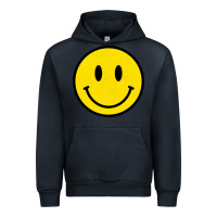 Navy vintage retro happy smiley face 80's 90's aesthetic sweatshirt Urban Hoodie - linhVisuals