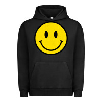Pigment Black vintage retro happy smiley face 80's 90's aesthetic sweatshirt Urban Hoodie - linhVisuals