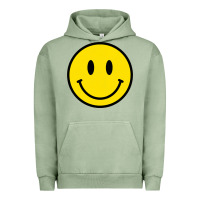 Pigment Oil Green vintage retro happy smiley face 80's 90's aesthetic sweatshirt Urban Hoodie - linhVisuals