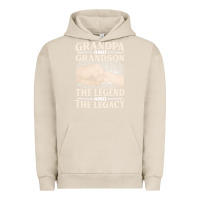 Pigment French Oak grandpa and grandson the legend t  shirtgrandpa and grandson the legen Urban Hoodie - linhVisuals