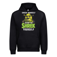Black sh.rek check yourself before you sh.rek yourself t shirt Urban Hoodie - linhVisuals