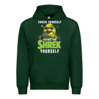 Forest Green sh.rek check yourself before you sh.rek yourself t shirt Urban Hoodie - linhVisuals