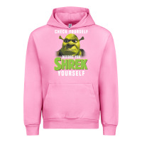 Fuchsia Pink sh.rek check yourself before you sh.rek yourself t shirt Urban Hoodie - linhVisuals
