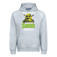 Heather Grey sh.rek check yourself before you sh.rek yourself t shirt Urban Hoodie - linhVisuals
