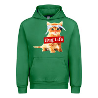 Emerald hug life kitty cat Urban Hoodie - linhVisuals