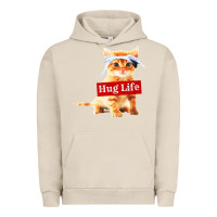 Pigment French Oak hug life kitty cat Urban Hoodie - linhVisuals