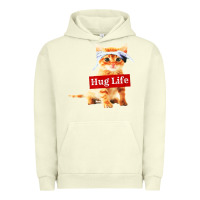 Pigment Pistachio hug life kitty cat Urban Hoodie - linhVisuals