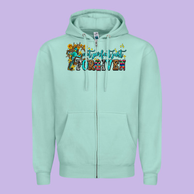 Not Perfect Just Forgıven Zipper Hoodie Designed By Adodesignshop