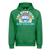 Emerald skiing t  shirt ski goggles cat the meowtains are calling skier winter Urban Hoodie - linhVisuals