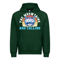Forest Green skiing t  shirt ski goggles cat the meowtains are calling skier winter Urban Hoodie - linhVisuals