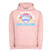 Pigment Salmon skiing t  shirt ski goggles cat the meowtains are calling skier winter Urban Hoodie - linhVisuals