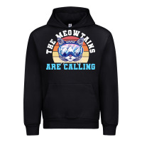 Black skiing t  shirt ski goggles cat the meowtains are calling skier winter Urban Hoodie - linhVisuals