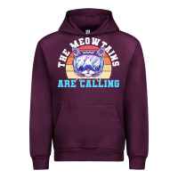 Mauve Wine skiing t  shirt ski goggles cat the meowtains are calling skier winter Urban Hoodie - linhVisuals