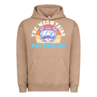 Pigment Burro skiing t  shirt ski goggles cat the meowtains are calling skier winter Urban Hoodie - linhVisuals
