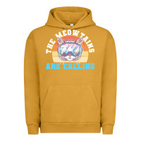 Pigment Peanut Butter skiing t  shirt ski goggles cat the meowtains are calling skier winter Urban Hoodie - linhVisuals