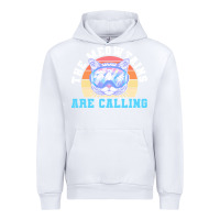 White skiing t  shirt ski goggles cat the meowtains are calling skier winter Urban Hoodie - linhVisuals