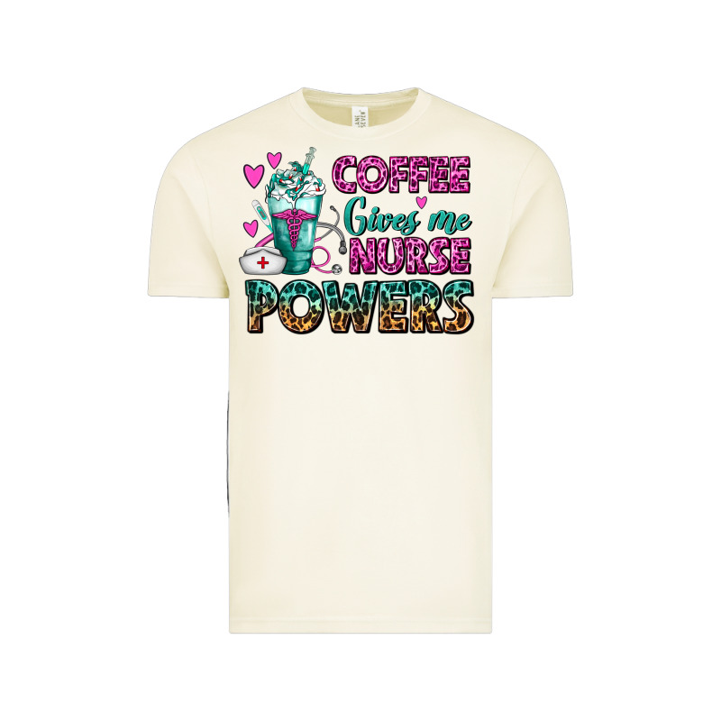 Coffee Gives Me Nurse Powers Vintage Tee by FaDigitalArtStudio | Teevron