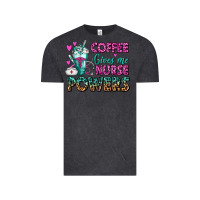 Vintage Black Coffee Gives Me Nurse Powers Vintage Tee - FaDigitalArtStudio
