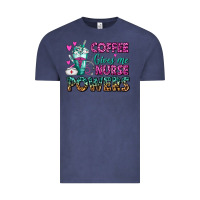 Vintage Denim Coffee Gives Me Nurse Powers Vintage Tee - FaDigitalArtStudio