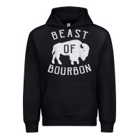 Black beast of bourbon drinking whiskey design bison buffalo party t shirt Urban Hoodie - linhVisuals