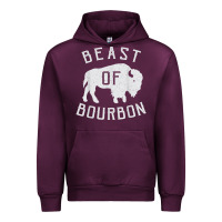 Mauve Wine beast of bourbon drinking whiskey design bison buffalo party t shirt Urban Hoodie - linhVisuals